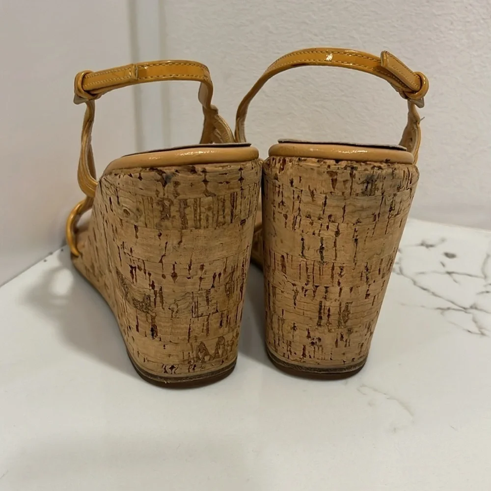 Prada Wedge Cork Strappy Sandals